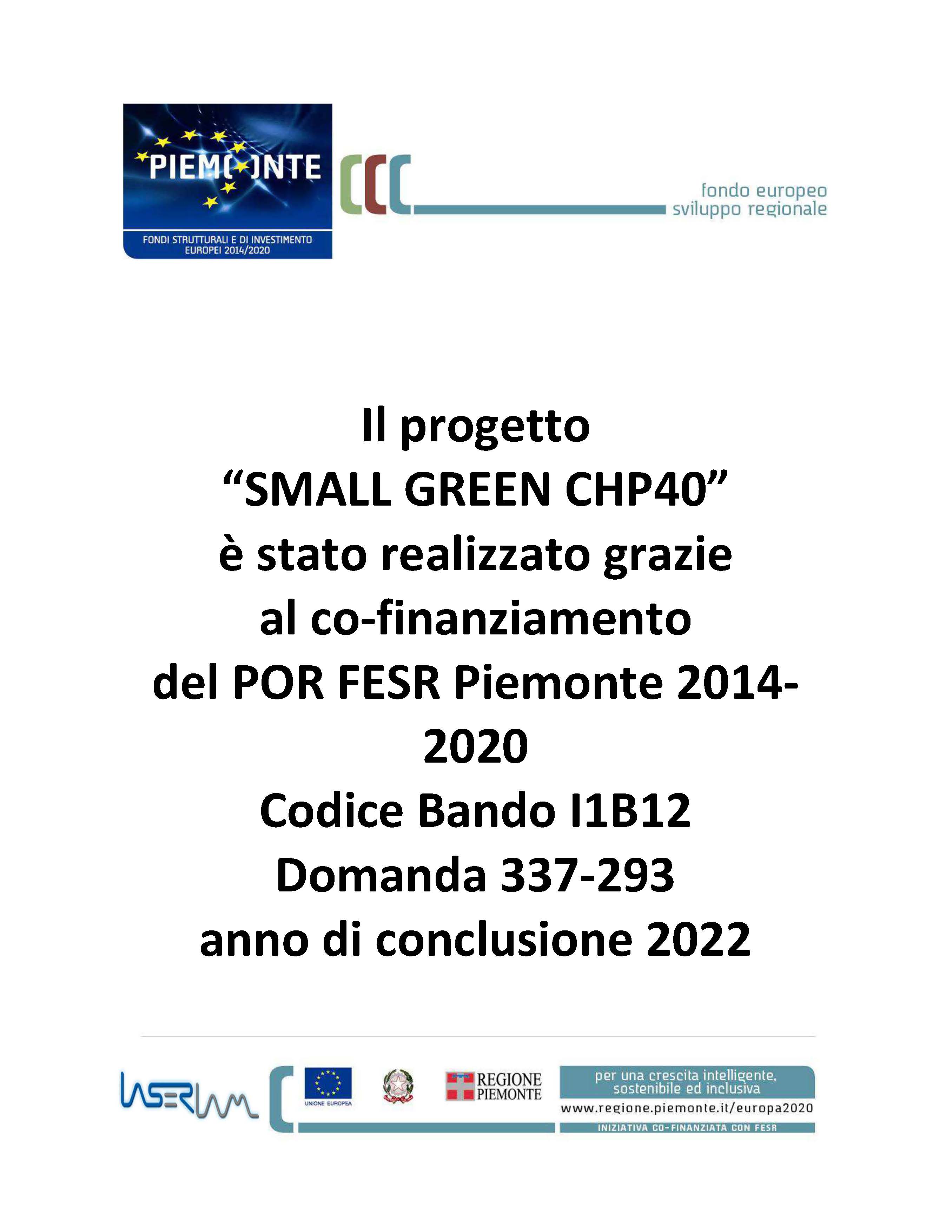 Progetto SMALL GREEN CHP40